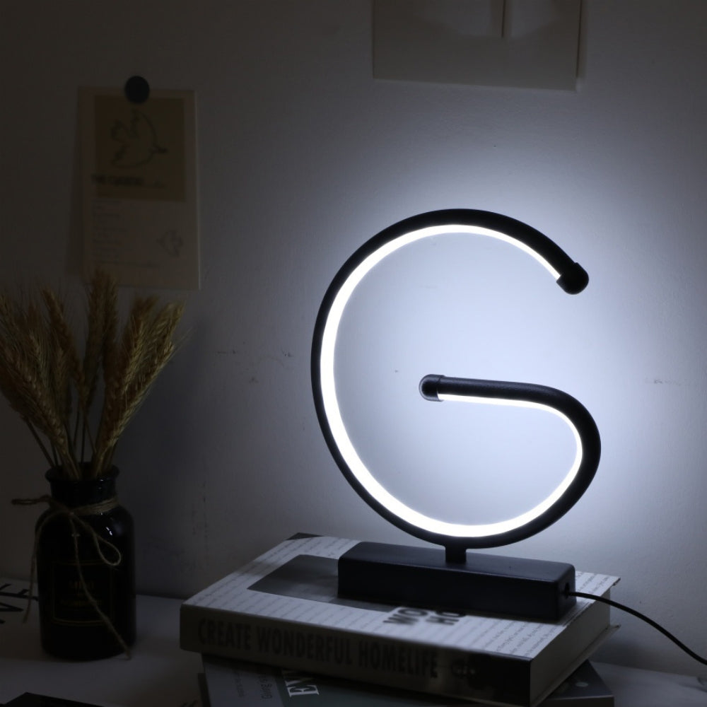 Creative G Shaped USB Lamp Bedroom Desktop Decorative Nightlight_3