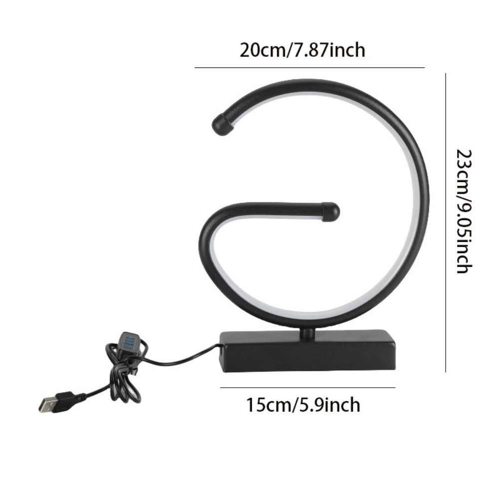 Creative G Shaped USB Lamp Bedroom Desktop Decorative Nightlight_5