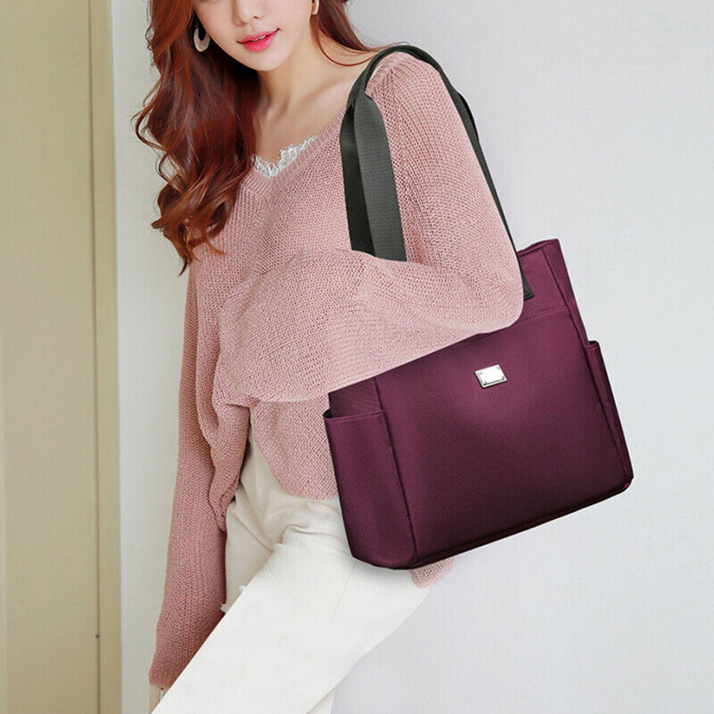 Waterproof Large Capacity Lightweight Nylon Shoulder Tote Bag