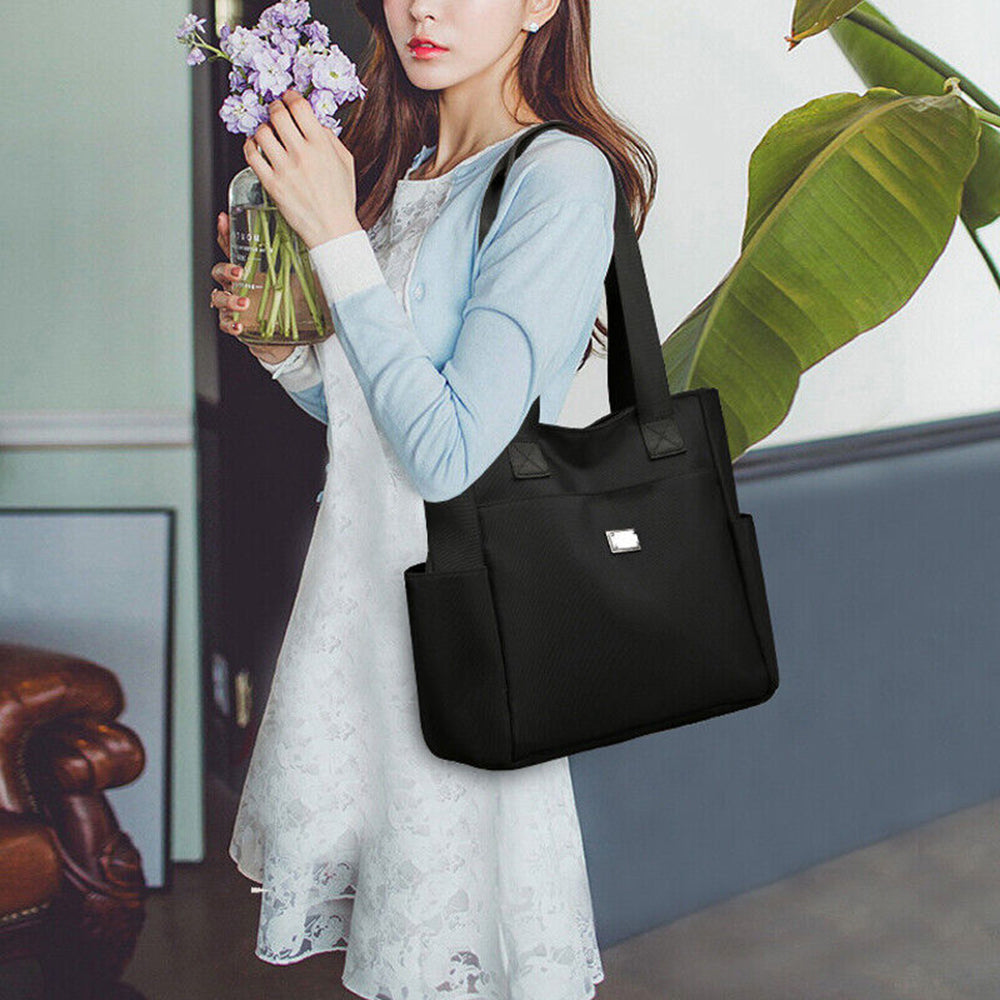 Waterproof Large Capacity Lightweight Nylon Shoulder Tote Bag