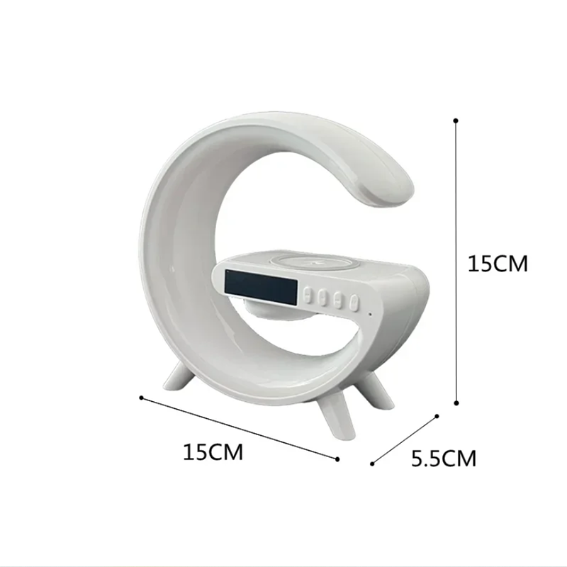 15W Wireless Charger Alarm Clock with RGB Night Light & Bluetooth Speaker_5