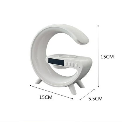 15W Wireless Charger Alarm Clock with RGB Night Light & Bluetooth Speaker_5