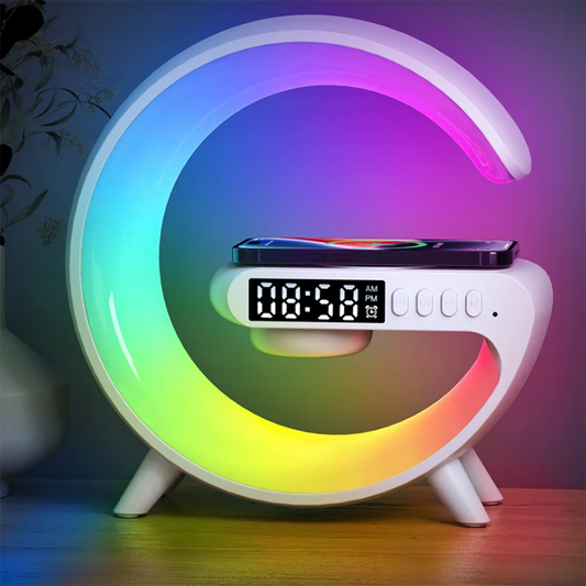 15W Wireless Charger Alarm Clock with RGB Night Light & Bluetooth Speaker_0
