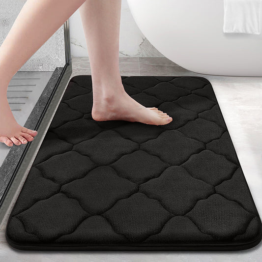 Coral Velvet Bedroom Sponge Carpet Anti-slip Bath Mat_0