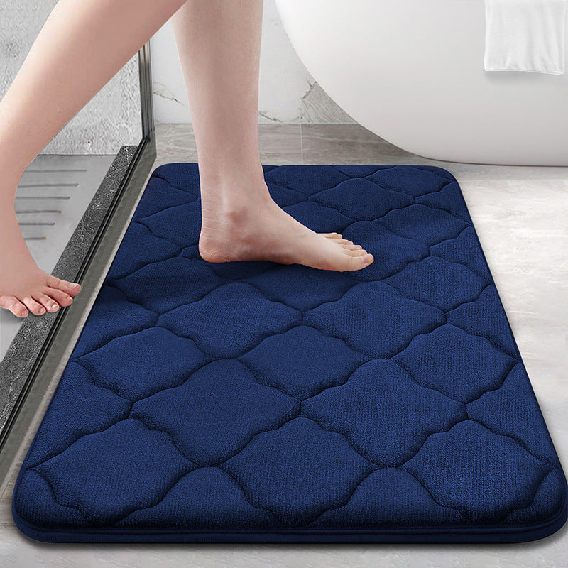 Coral Velvet Bedroom Sponge Carpet Anti-slip Bath Mat_1