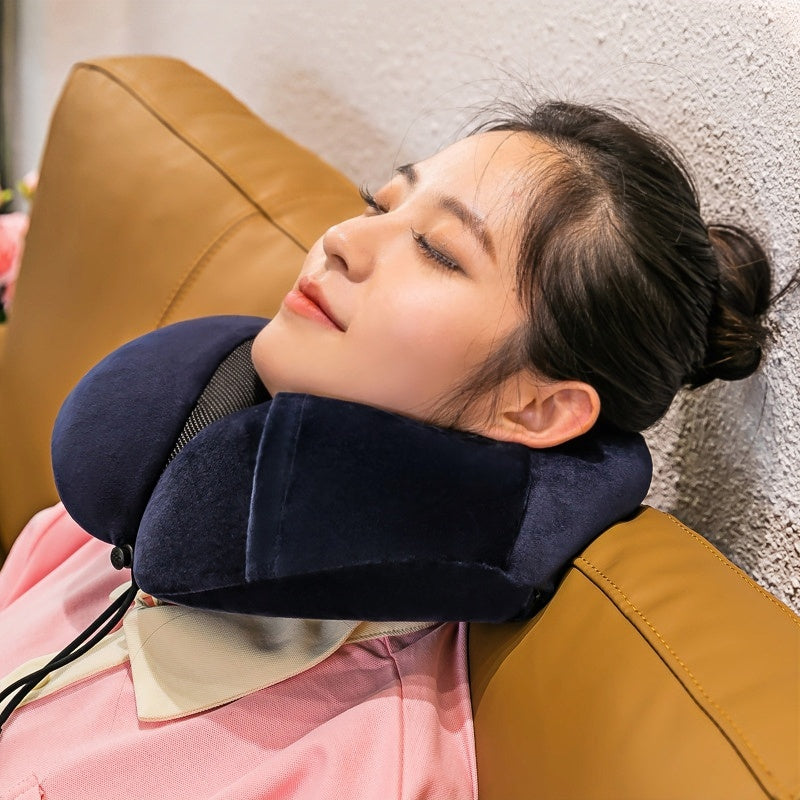 Soft Travel Pillow U Shaped Travel Memory Foam Neck Cushion_6