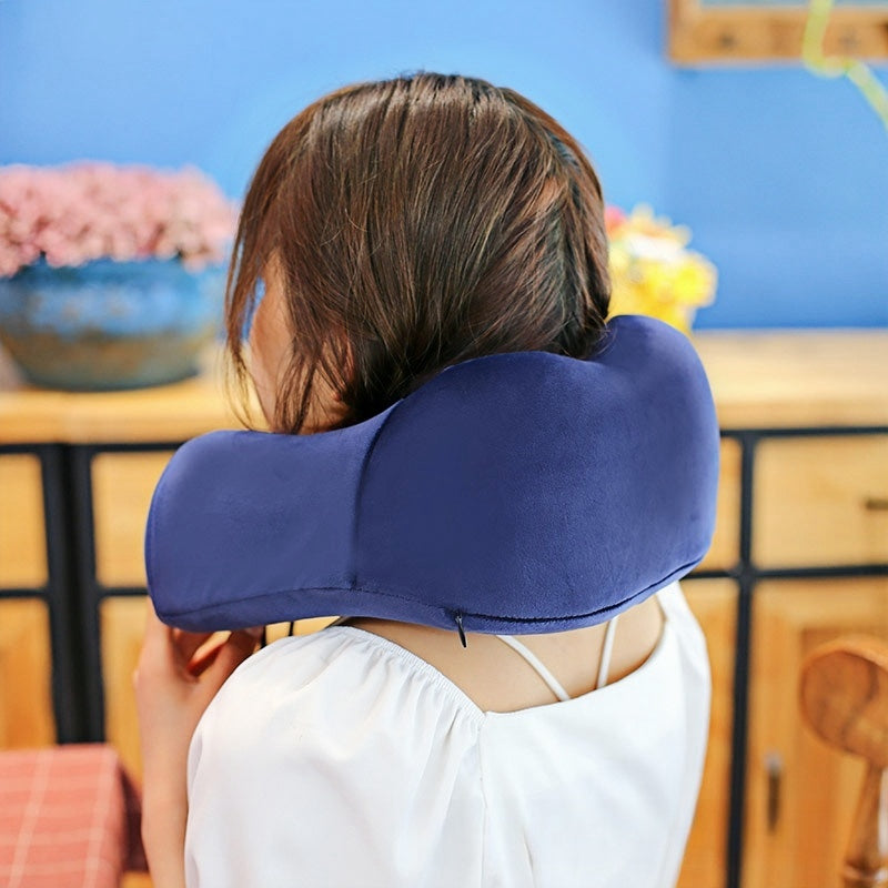 Soft Travel Pillow U Shaped Travel Memory Foam Neck Cushion_5