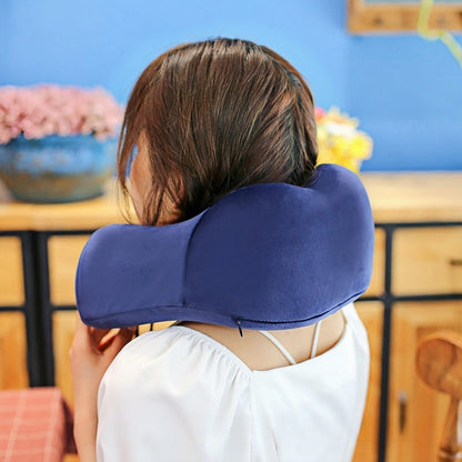 Soft Travel Pillow U Shaped Travel Memory Foam Neck Cushion_5