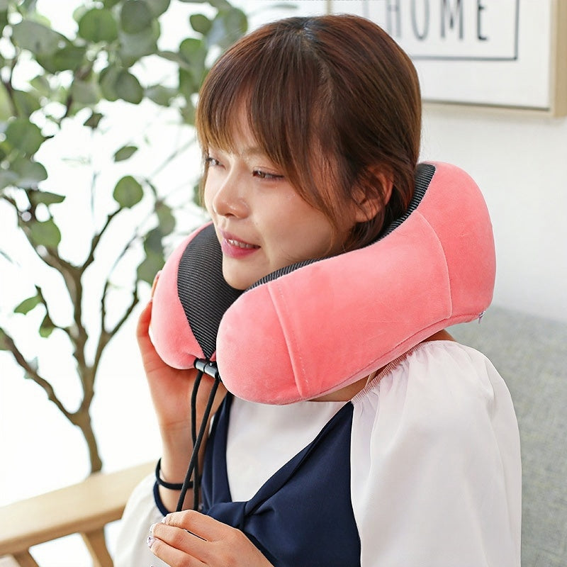 Soft Travel Pillow U Shaped Travel Memory Foam Neck Cushion_7