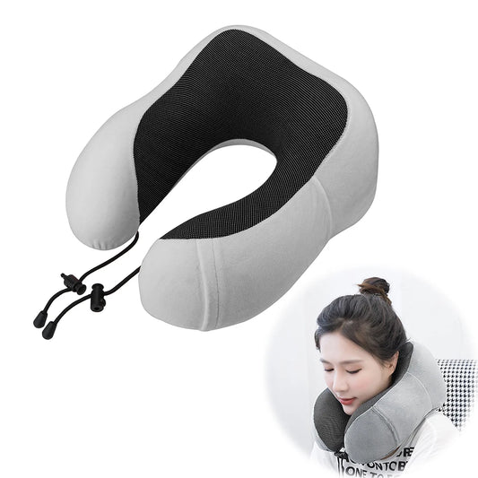Soft Travel Pillow U Shaped Travel Memory Foam Neck Cushion_0