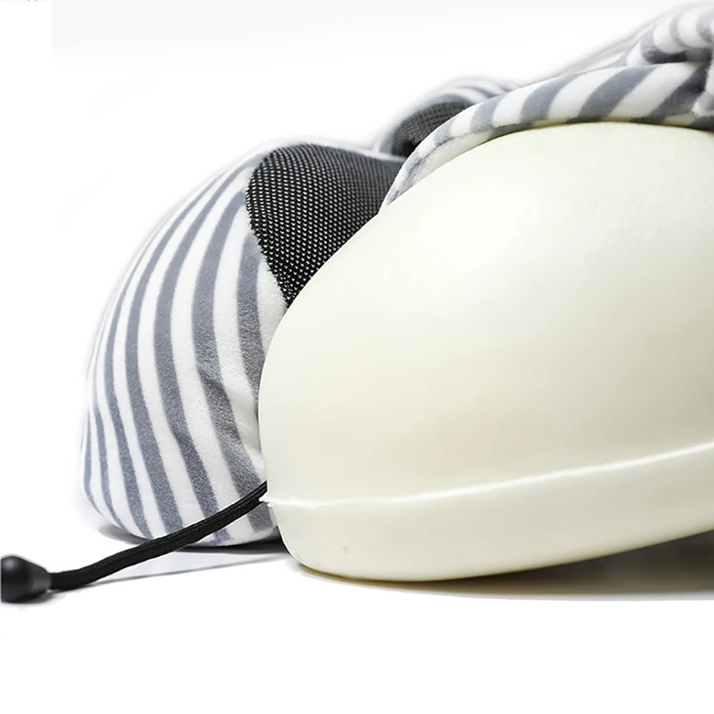 Soft Travel Pillow U Shaped Travel Memory Foam Neck Cushion_4