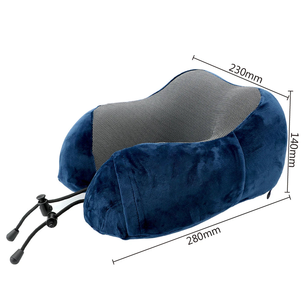 Soft Travel Pillow U Shaped Travel Memory Foam Neck Cushion_8