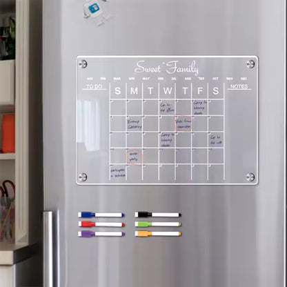 Fridge Magnet Calendar Magnetic Board Weekly Planner Reusable_3