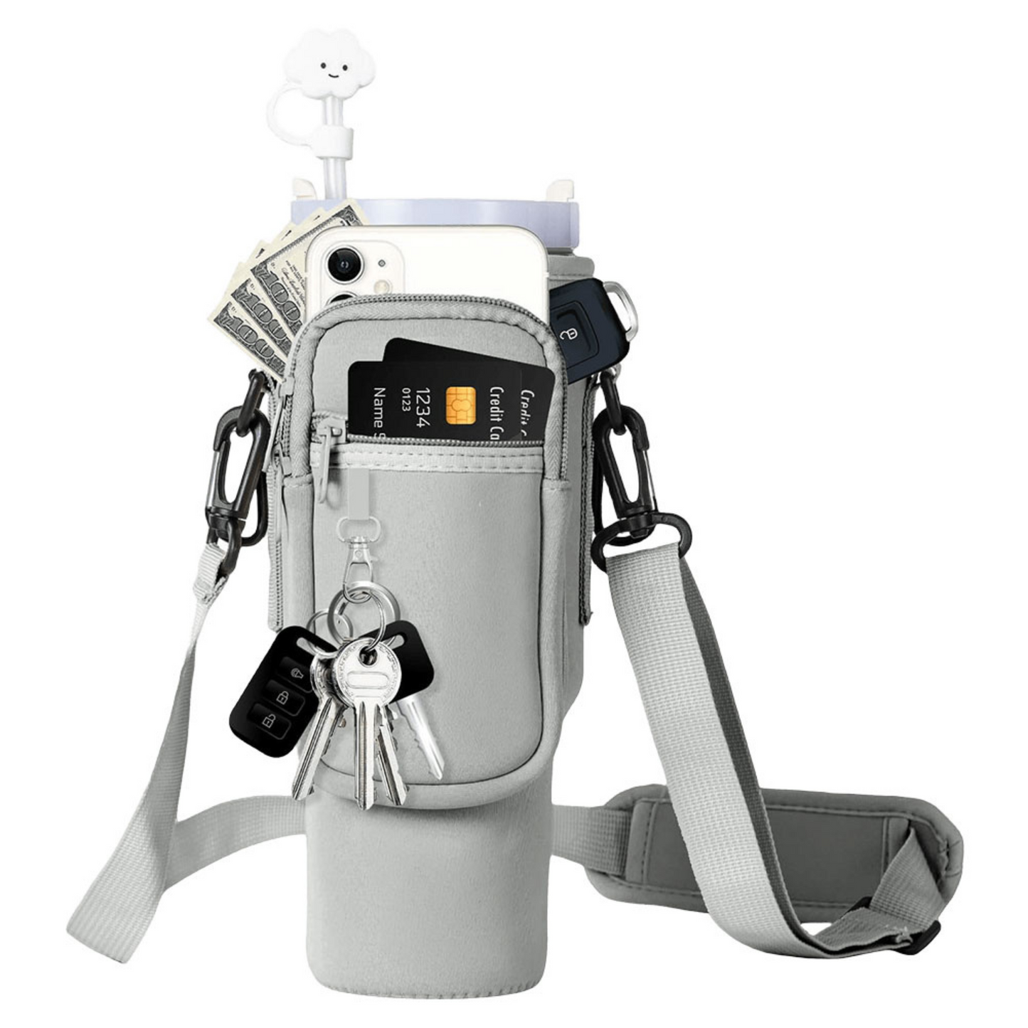 Water Bottle Holder Adjustable Shoulder Strap Water Bottle Bag