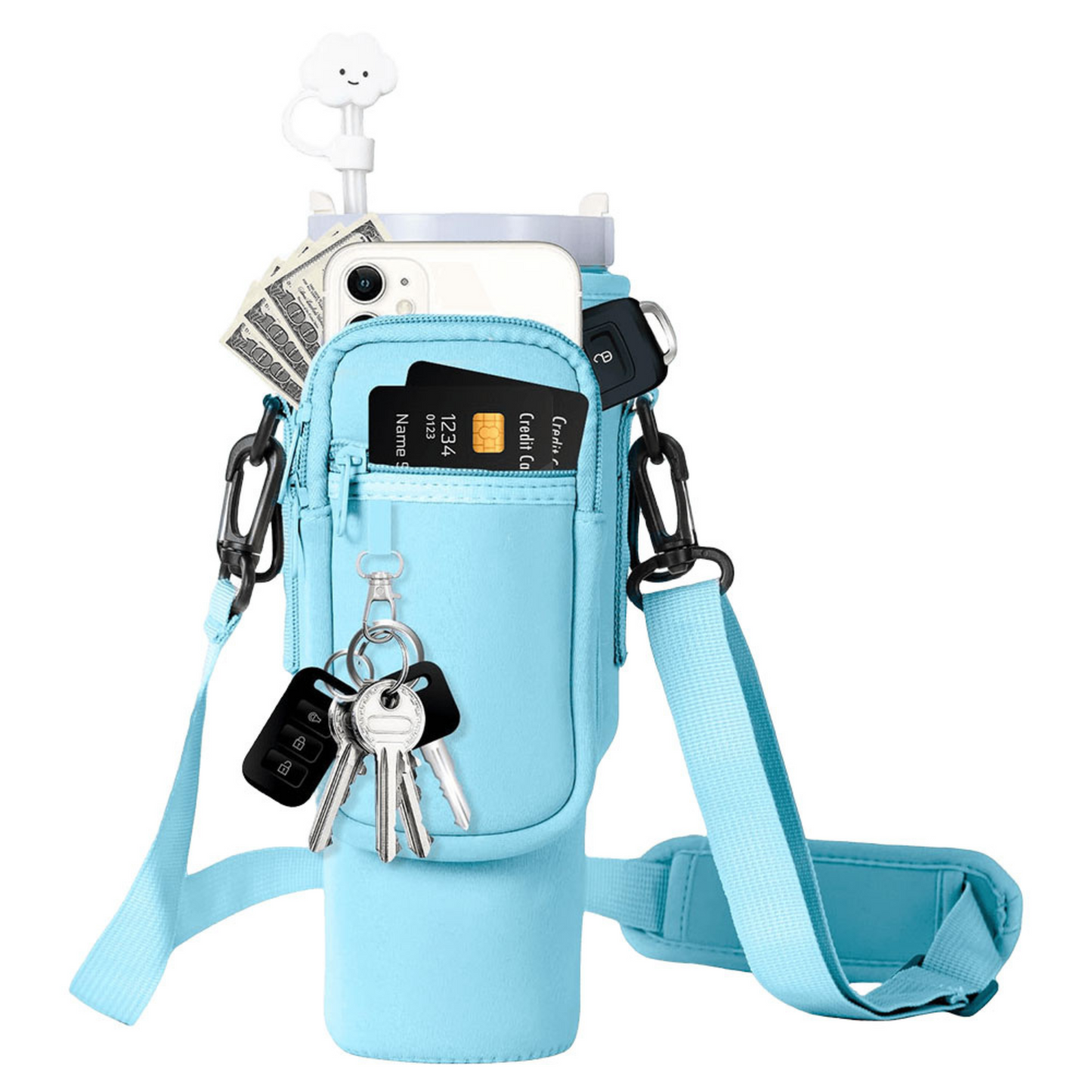 Water Bottle Holder Adjustable Shoulder Strap Water Bottle Bag