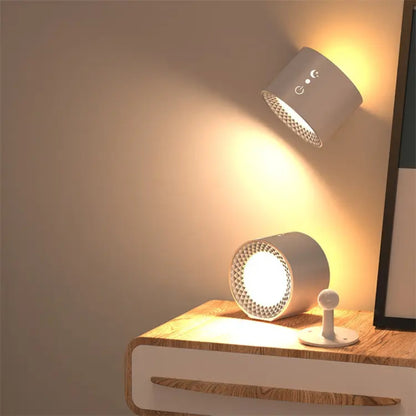 Led Double Head Wall Lamp Touch Control Remote Portable Night Light