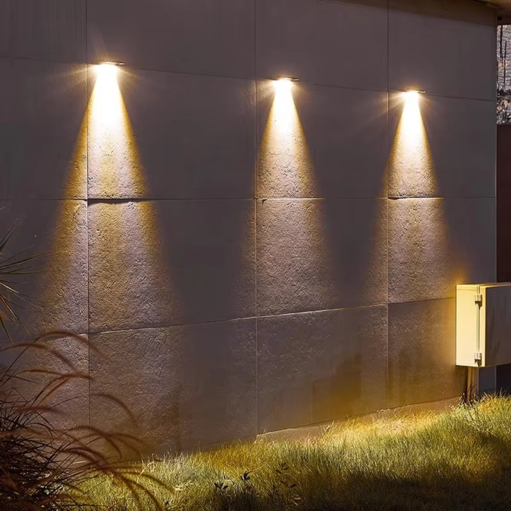 2 Pack Solar Wall Lights LED Solar Fence Outdoor Waterproof Lights_2