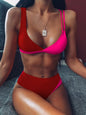 High Waist Swimsuit Women's Bikini Women's Gradient Stitching