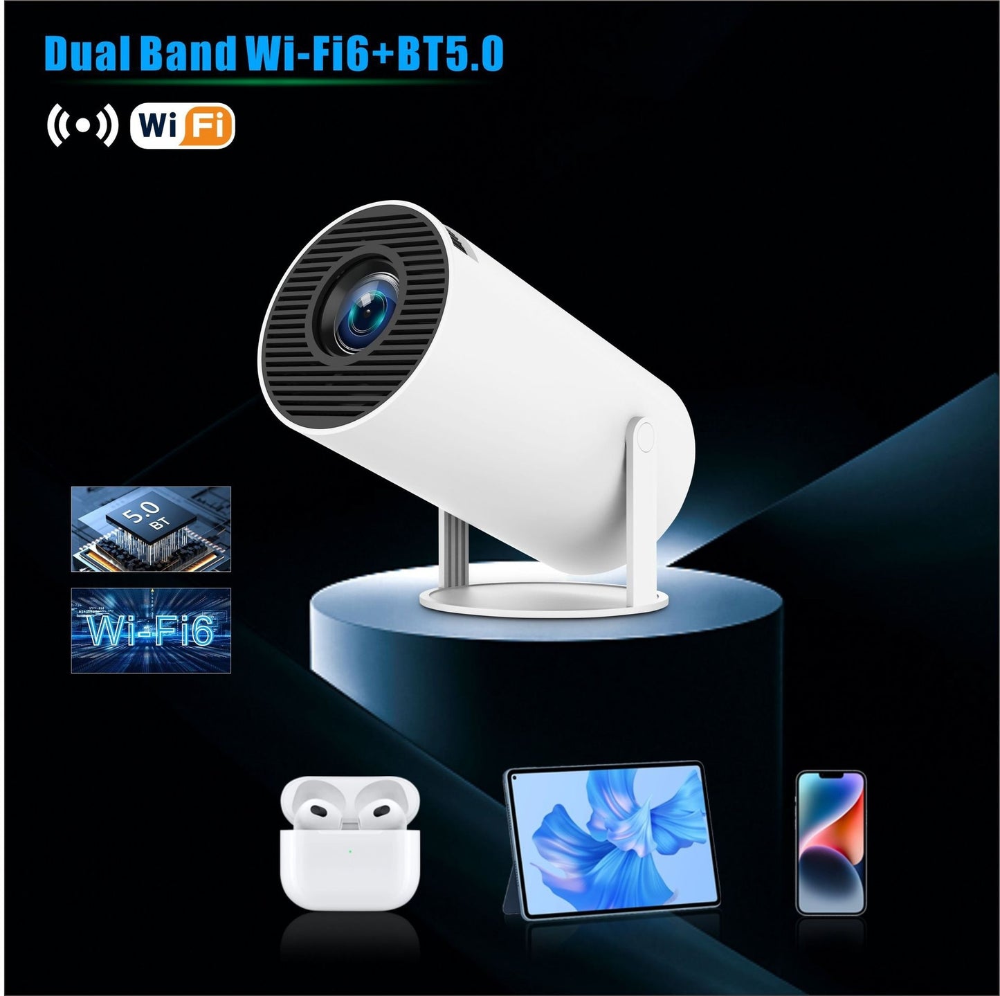 HY300 Pro Projector Home Theater Entertainment Portable Projector