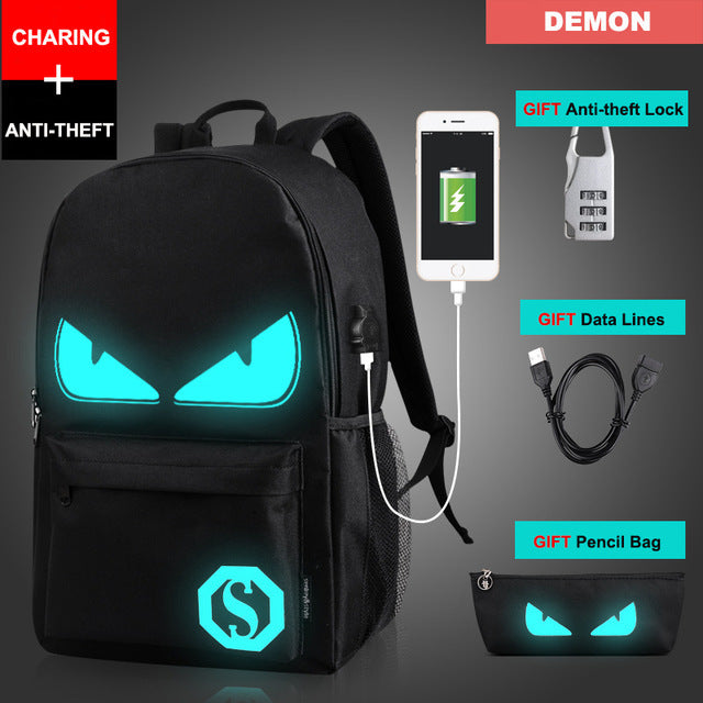 Luminous USB Charging Outdoor Leisure Bag