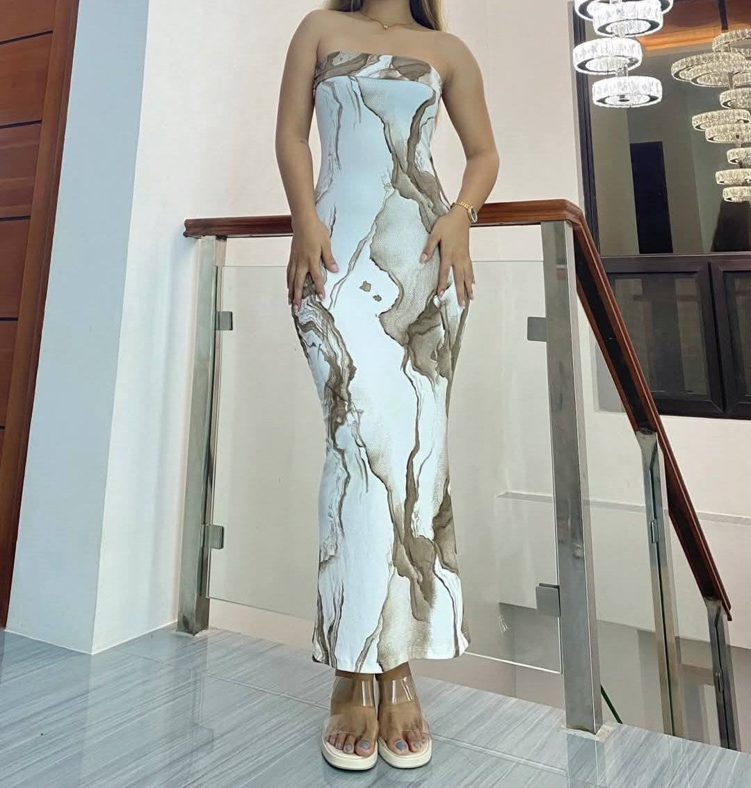 Marble Cocktail Dress