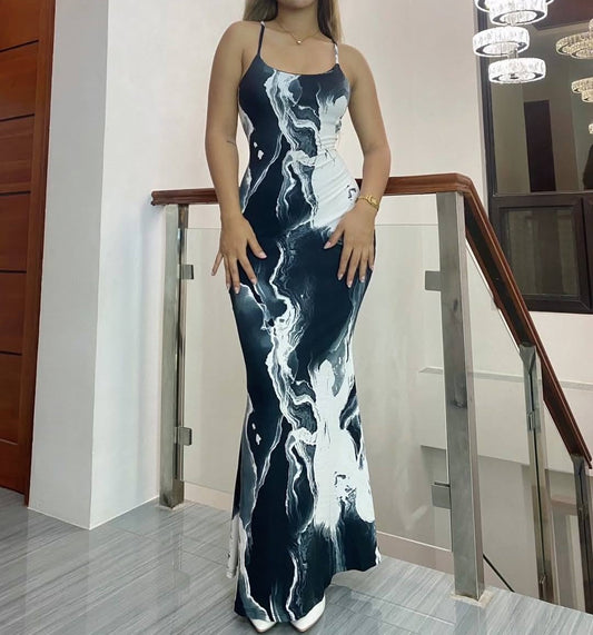 Marble Cocktail Dress