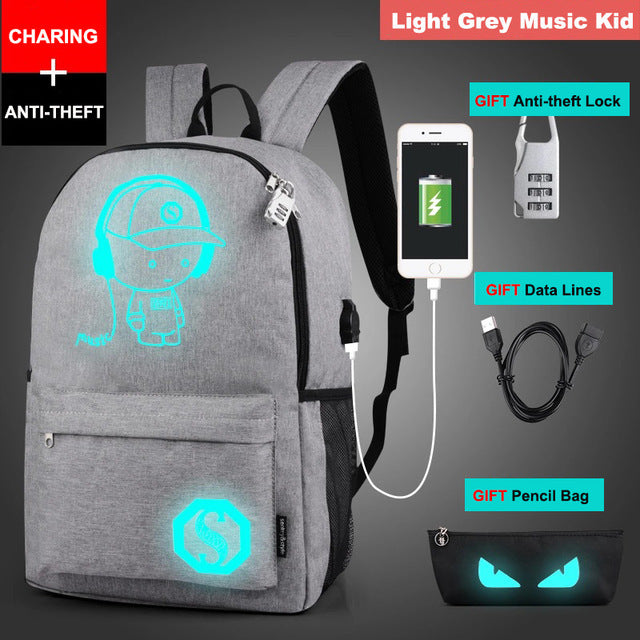 Luminous USB Charging Outdoor Leisure Bag