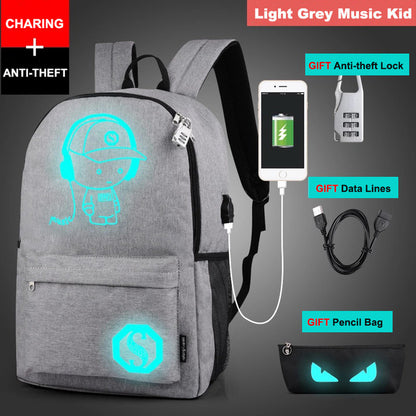Luminous USB Charging Outdoor Leisure Bag