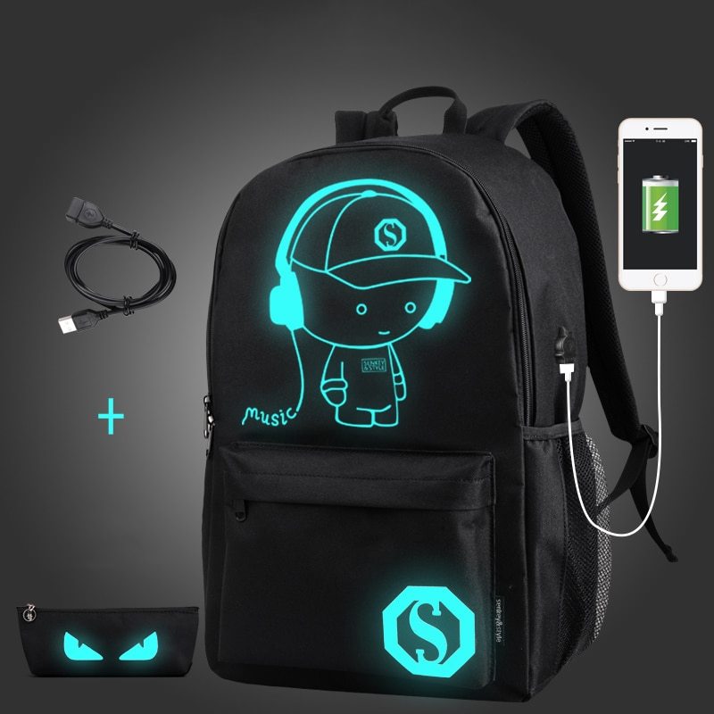 Luminous USB Charging Outdoor Leisure Bag