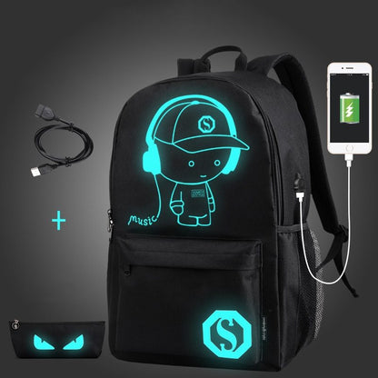 Luminous USB Charging Outdoor Leisure Bag