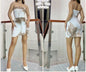 Strapless Marble Print Mini-Skirt