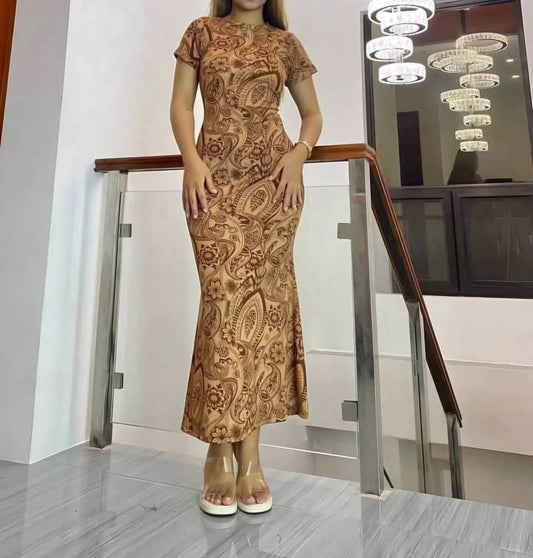 Full Shoulder Maxi Dress