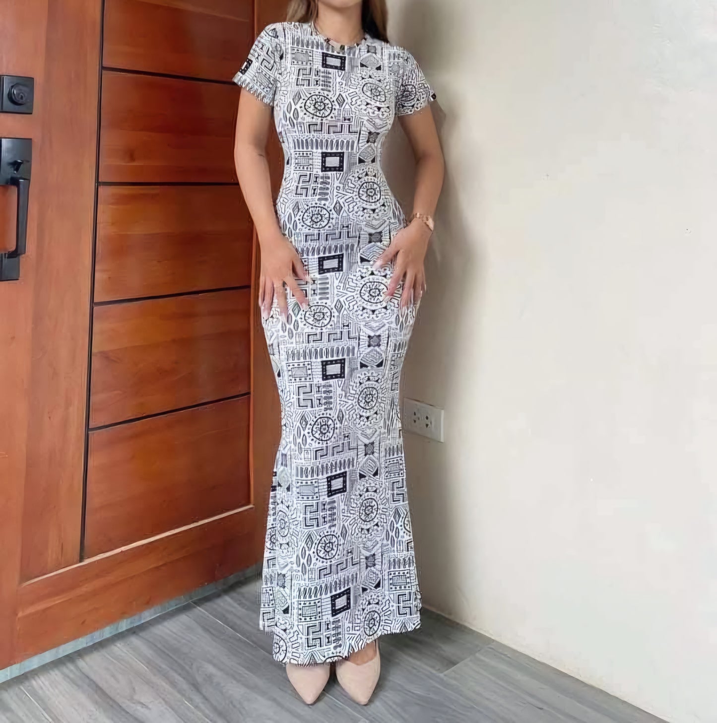 Full Shoulder Maxi Dress
