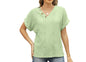 Spring And Summer Fashion V-neck Buttons Jacquard Top
